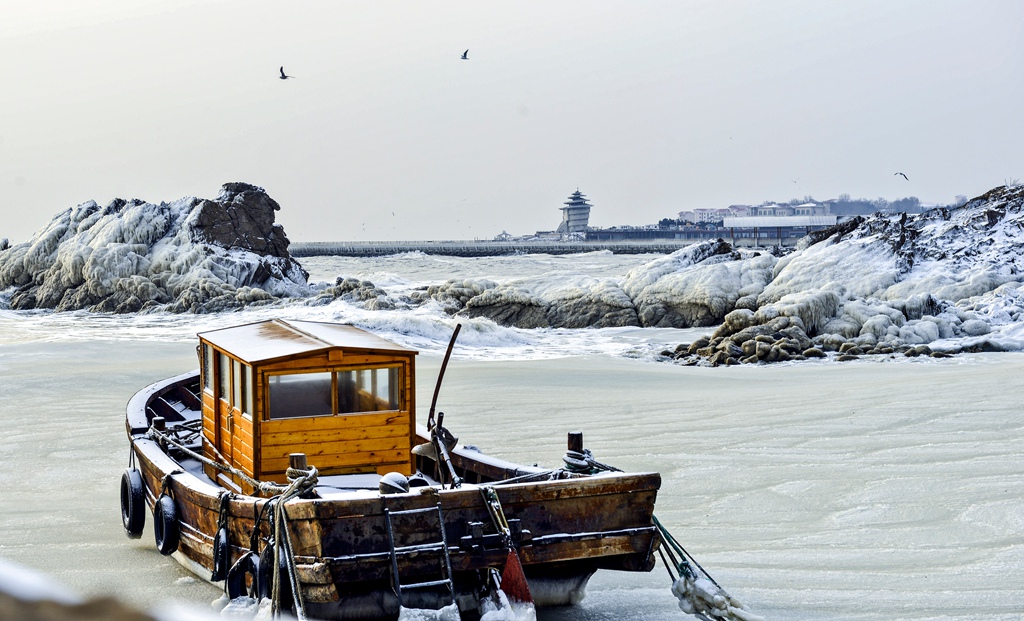 冰天雪地北戴河 摄影 墨松