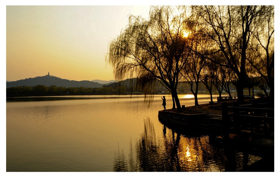 夕阳西下 摄影 近山远水