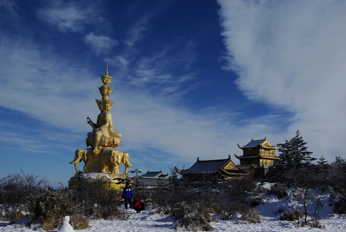 峨眉山雪景 摄影 任意飞翔的鱼