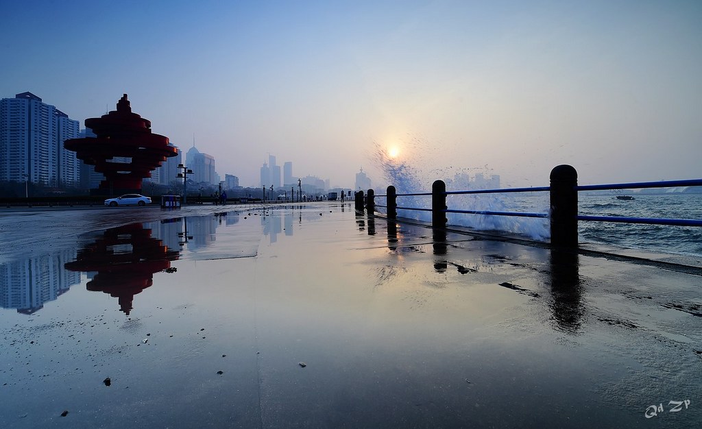 青岛雨后的海滨晨色 摄影 qdzp