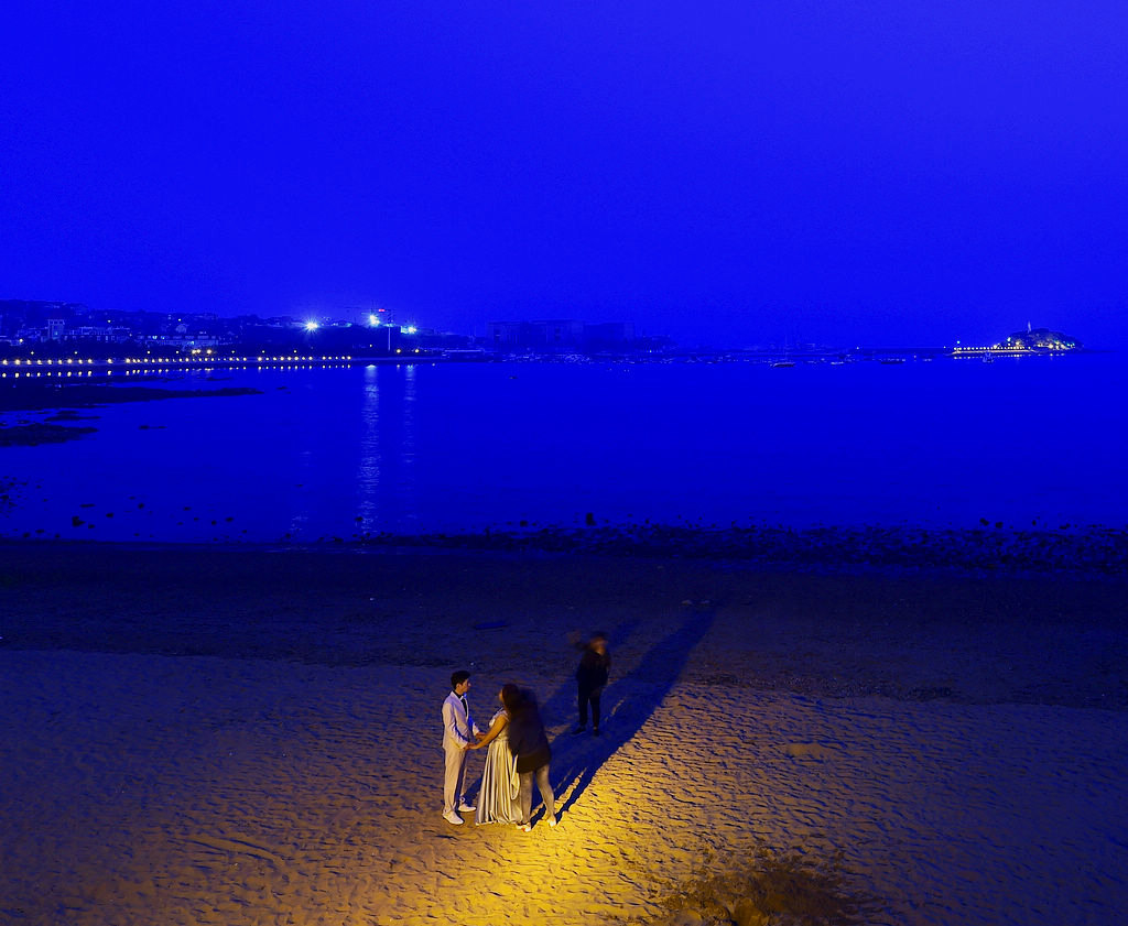 青岛浪漫的海滨夜色 摄影 qdzp