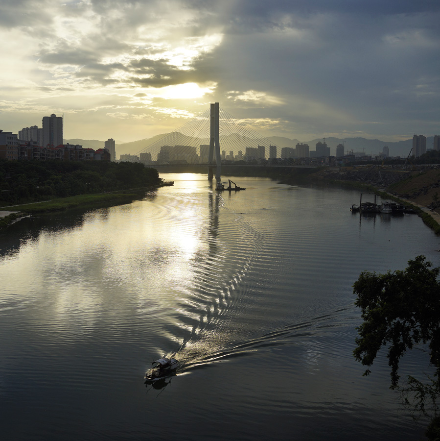 右江 的早晨 摄影 桃花江