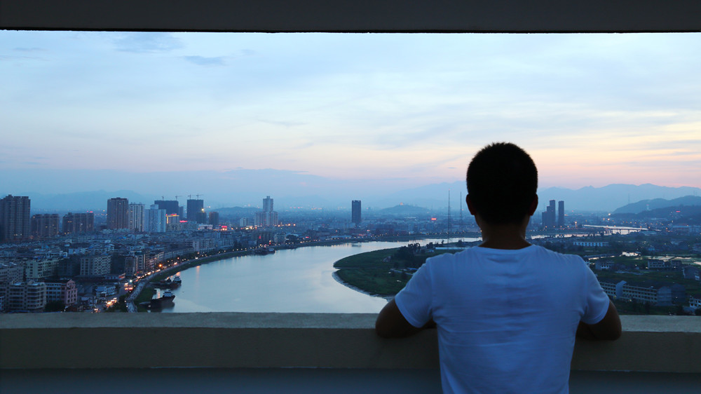 黄昏的龙港 摄影 流浪尘世