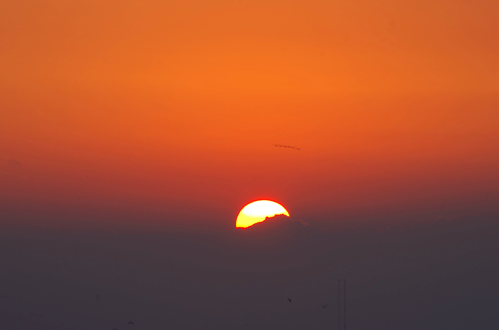 海上看夕阳 摄影 青山绿水2