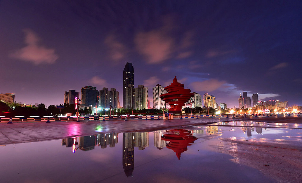 青岛雨后的夜色 摄影 qdzp