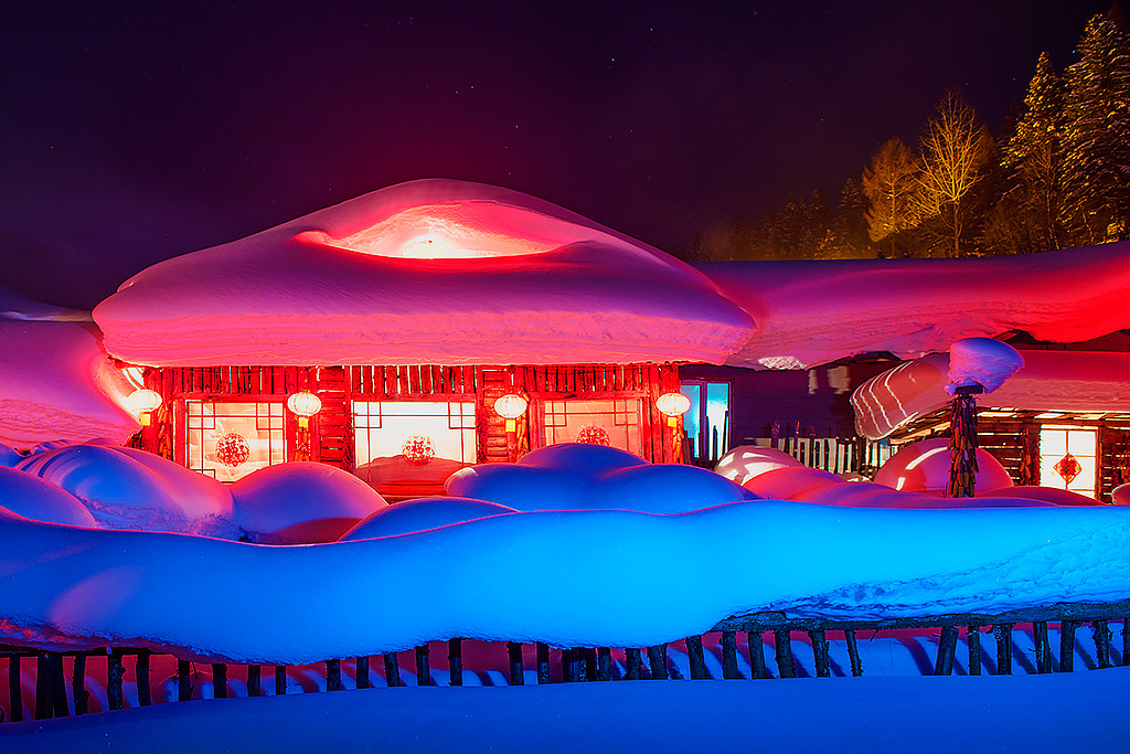 雪乡夜景 摄影 相马人