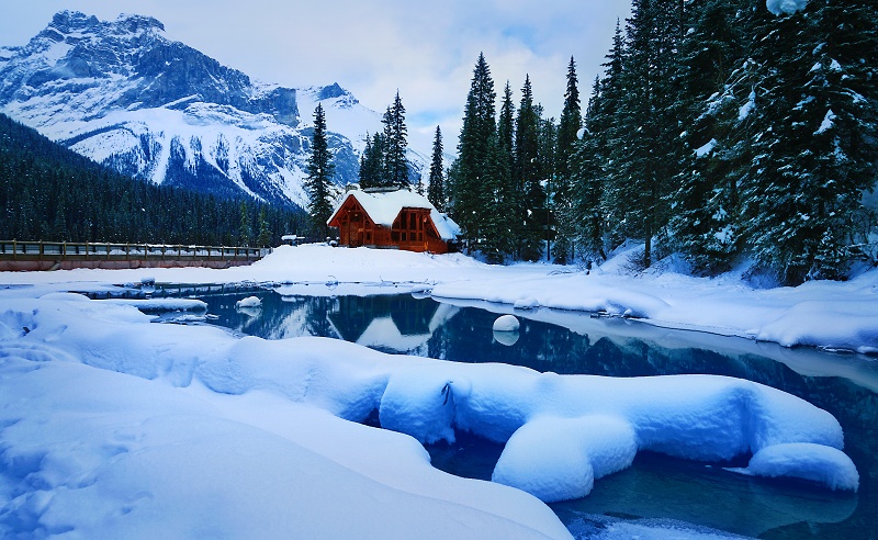 加拿大翡翠湖雪景 摄影 水仙