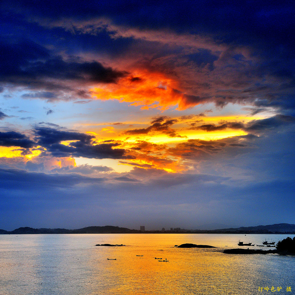 海之夜 摄影 蓝色驴