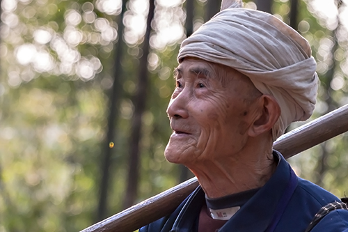 深山    老人     健壮   劳动    90岁 摄影 平安阁