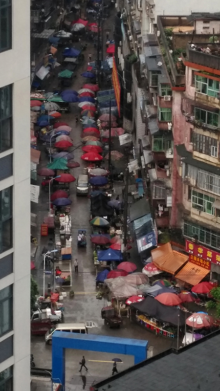 雨天街 摄影 蓝天色影