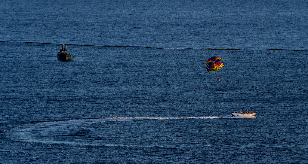 青岛傍晚的海面 摄影 qdzp