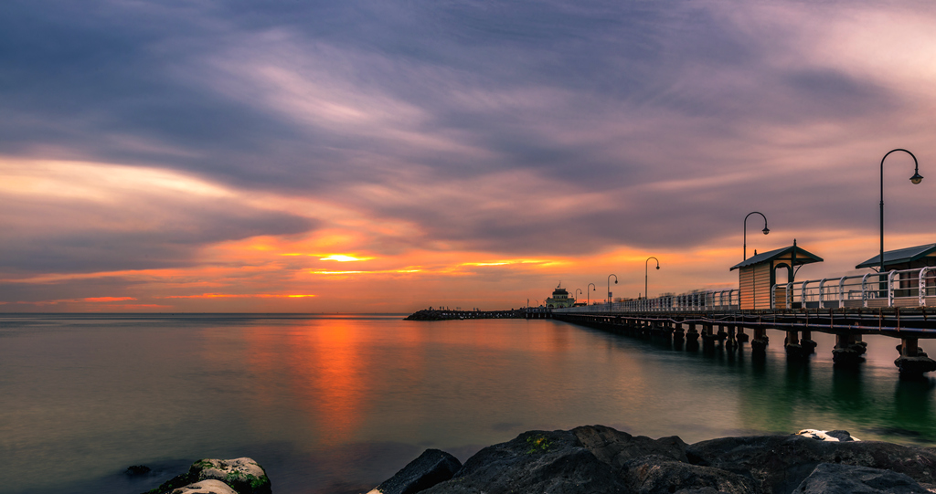 日落圣.基达（Sunset at St.Kilda) 摄影 西蒙赵