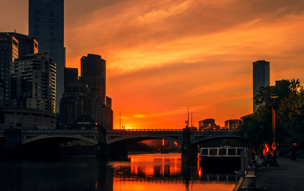 日落雅拉河（Sunset at Yarra river) 摄影 西蒙赵