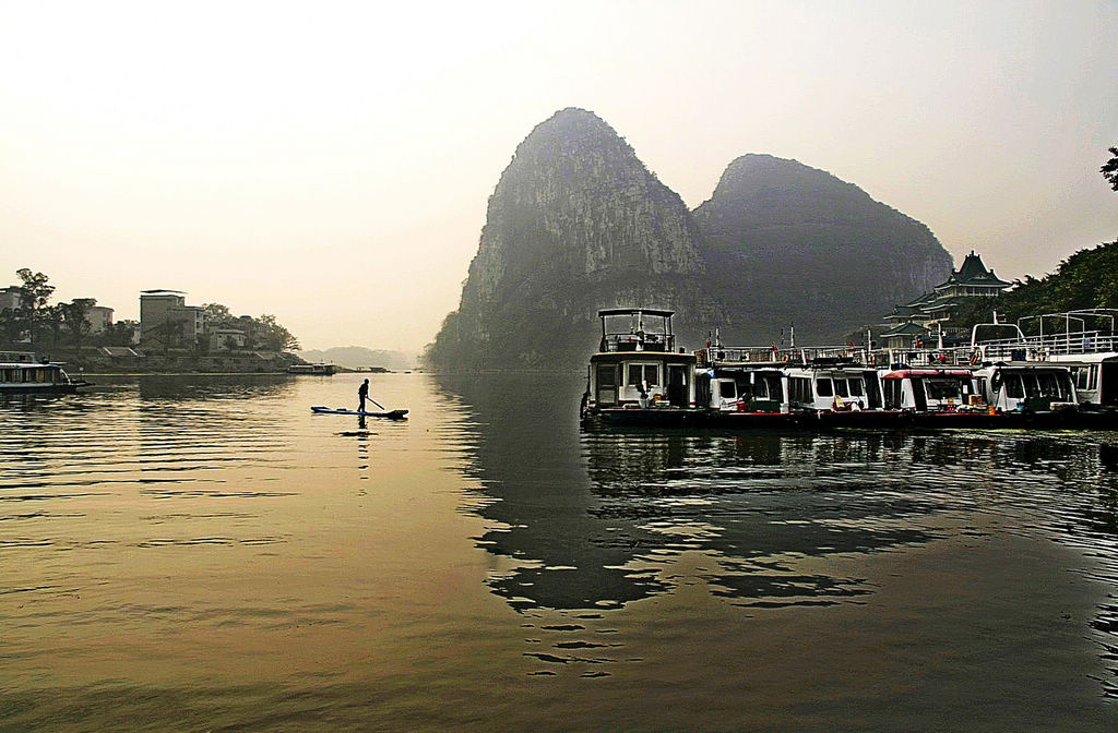 早晨漓江边景 摄影 haihang