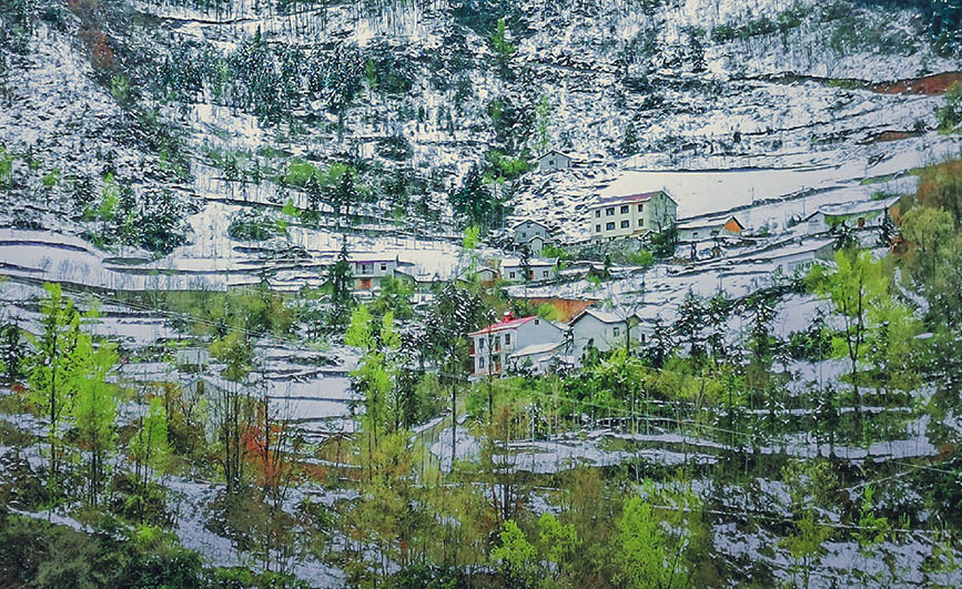 雪后初晴小山村 摄影 于搏