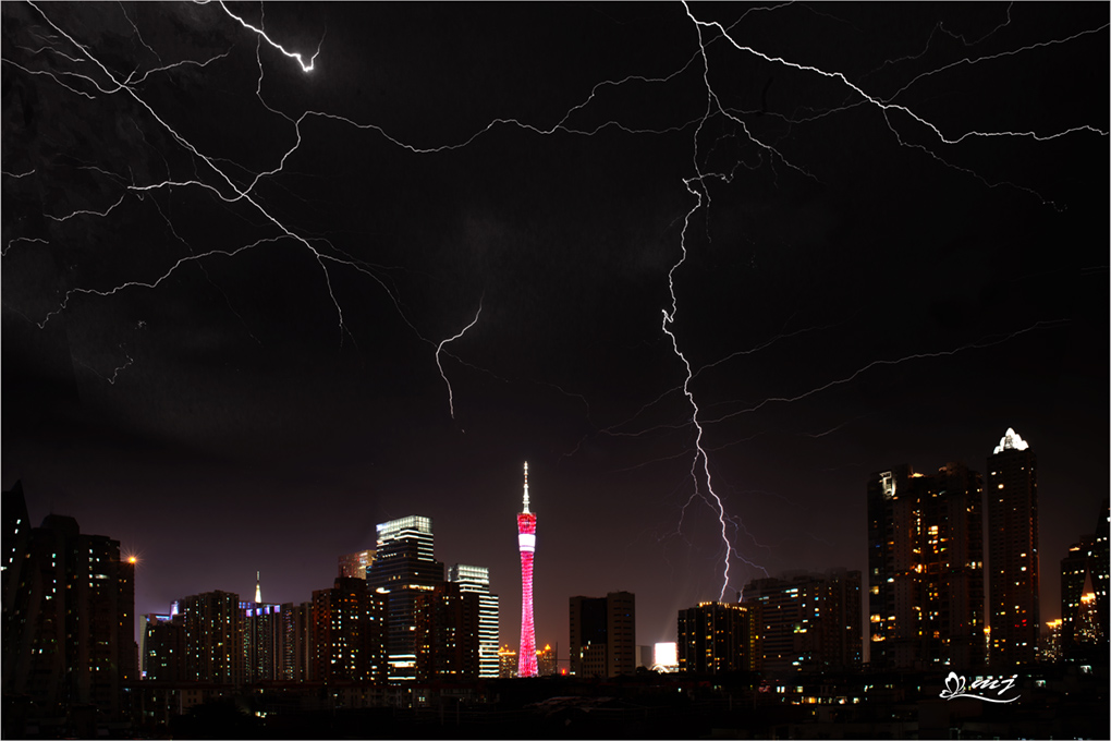 广州雷雨之夜 摄影 mmmj