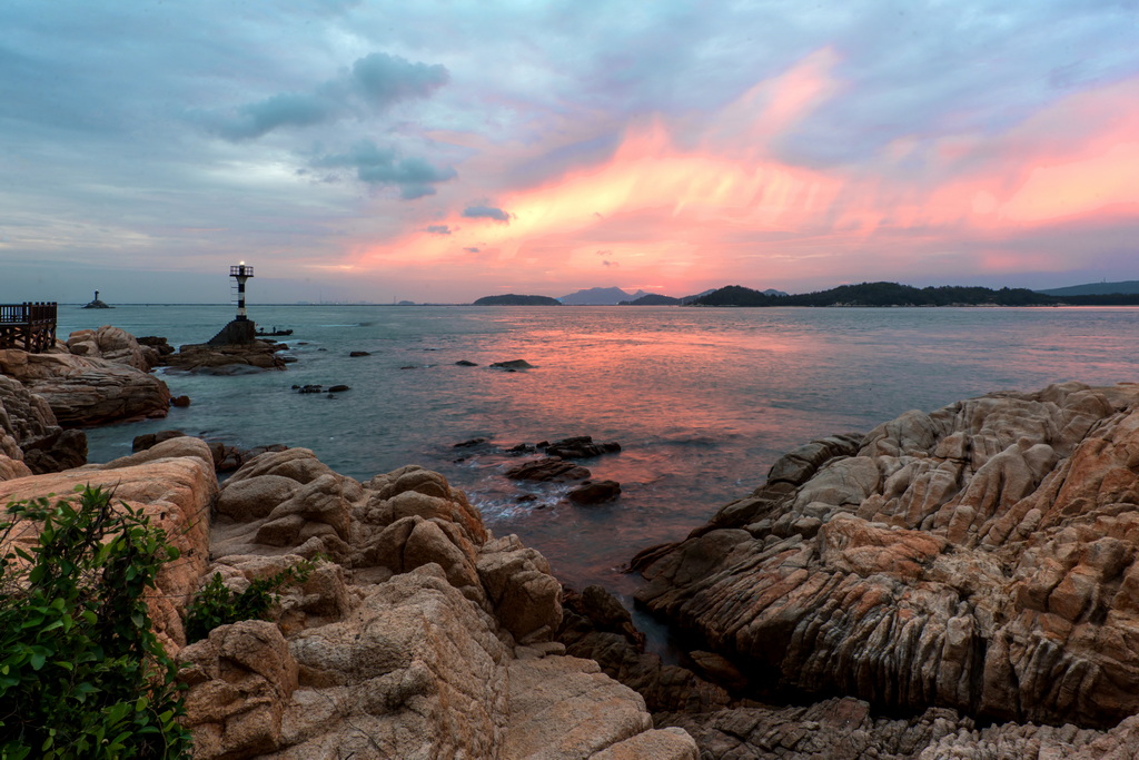 海滩晨光 摄影 峡山