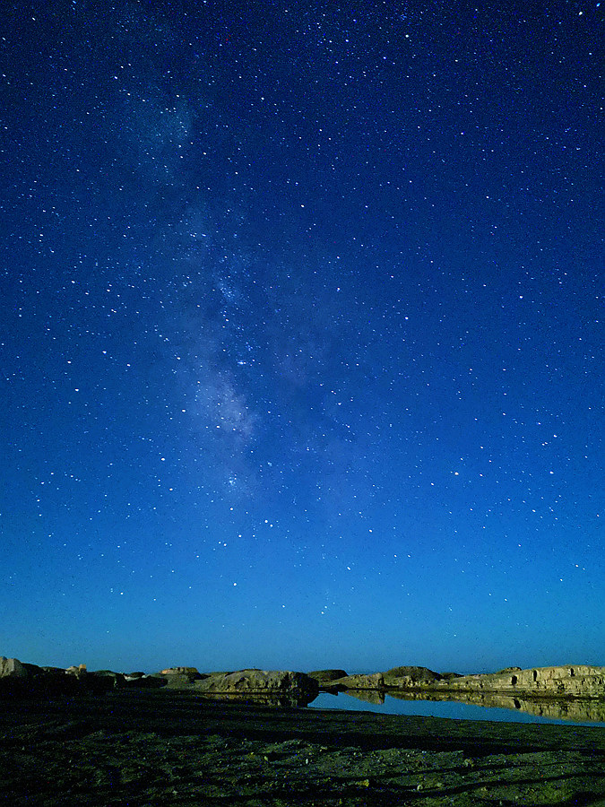 乌素特水上雅丹星空 摄影 心有芊芊