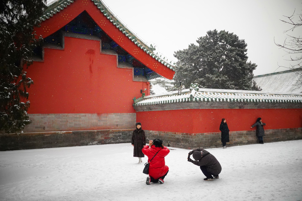 天坛拍雪 摄影 丘山皓月