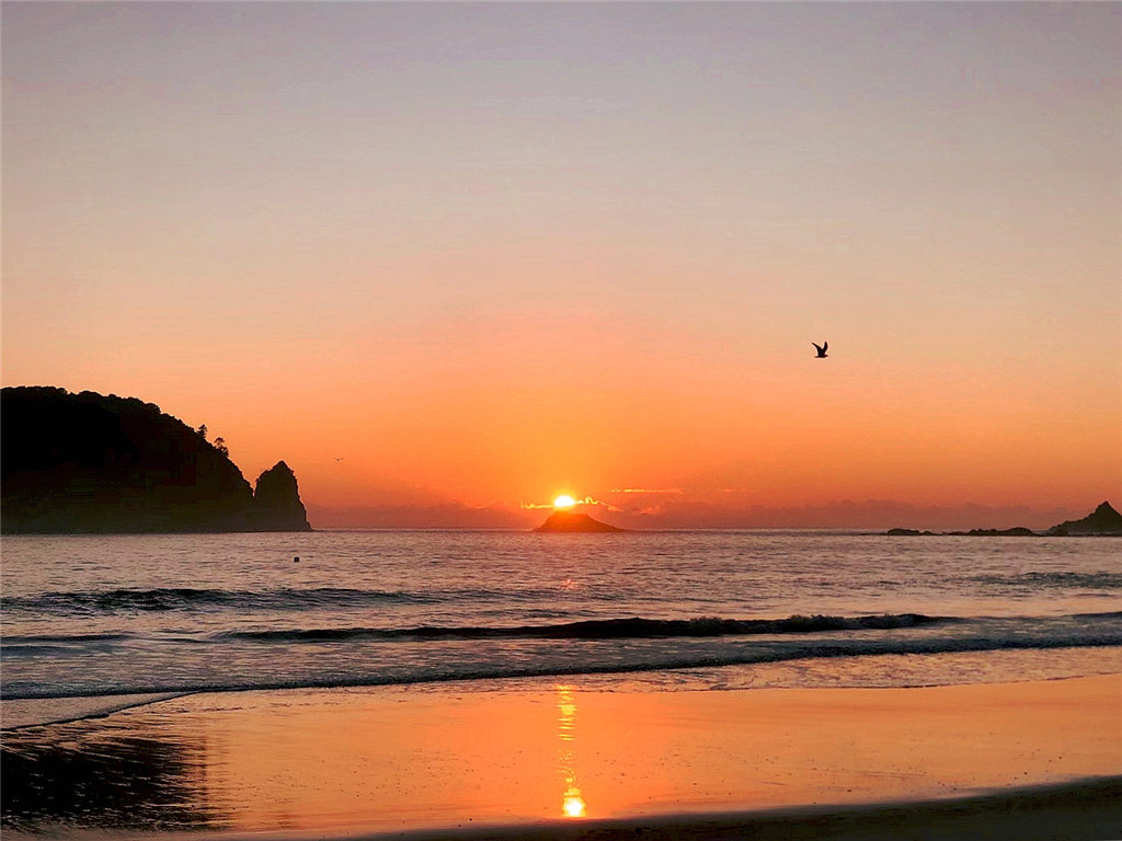 海滨夕阳风光 摄影 飞鹰998