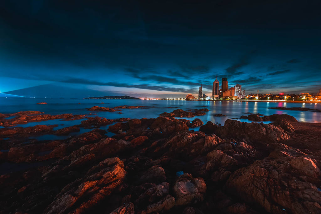 青岛的海湾夜色 摄影 qdzp
