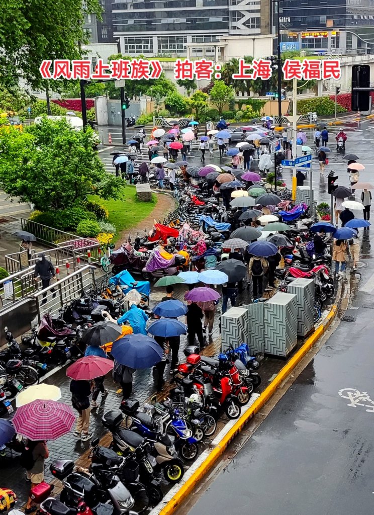 2023年5月6日上传：《风雨上班族》 摄影 海上老猴