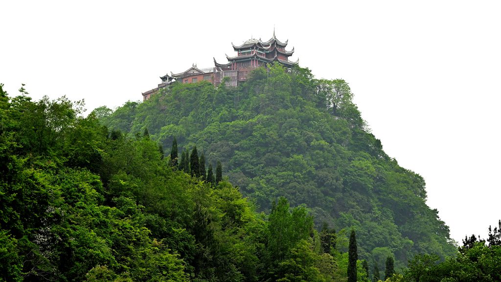 山顶上的寺院 摄影 景仲平