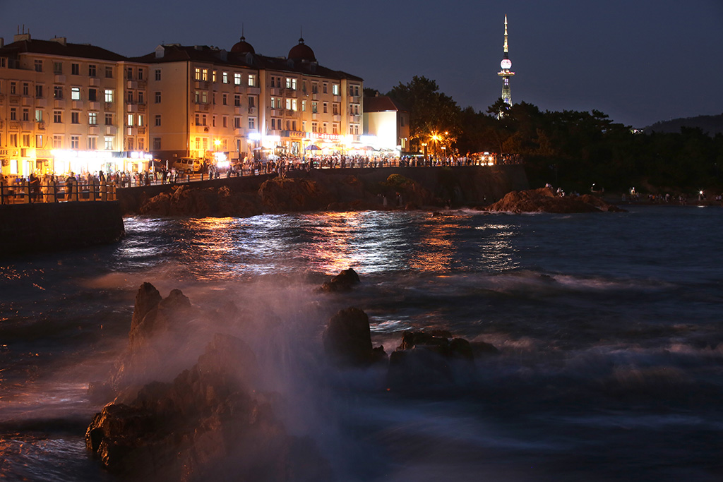 海滩夜色 摄影 毫克