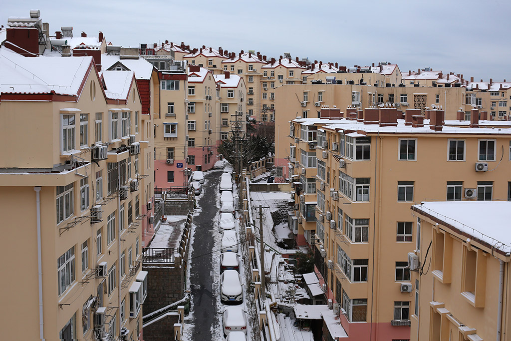 雪后.小区 摄影 毫克