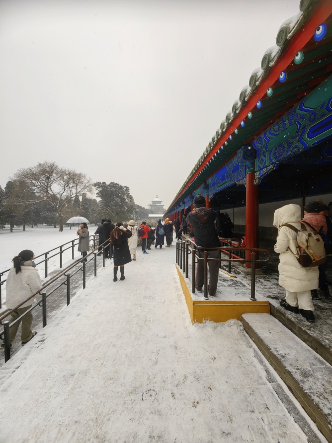 天坛冬日——冒雪参观 摄影 丘山皓月