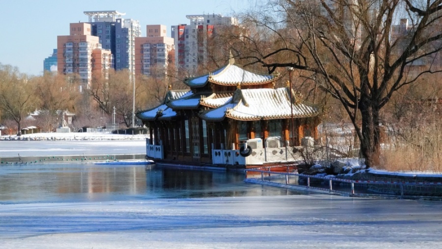 冬日印象——龙潭初雪 摄影 丘山皓月